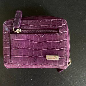 Walletbe by Dimo Gear Purple Leather Card Wallet
